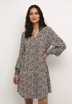 Дневное платье BPLIVA LONG SLEEVE Kaffe, цвет black savannah tan leaf