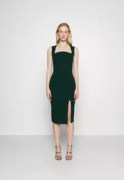 Дневное платье BRODY CURVE NECK MIDI Wal G, темно-зеленый