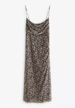 Дневное платье COWL NECK Next, коричневый