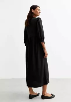 Дневное платье CROPPED SLEEVE TEXTURED SMOCK New Look, черный