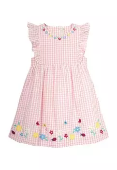Дневное платье DAISY APPLIQUE GINGHAM PRETTY SUMMER REGULAR FIT Jojo Maman Bb, розовый