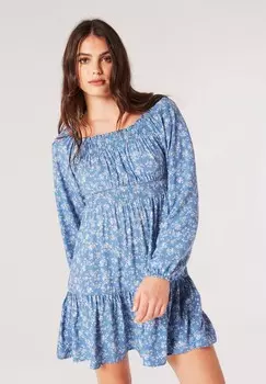 Дневное платье DITSY LONG SLEEVE Apricot, синий