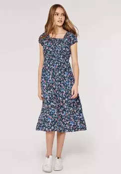 Дневное платье DITSY MILKMAID MIDI Apricot, цвет navy