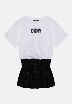 Дневное платье DRESS DKNY, цвет white