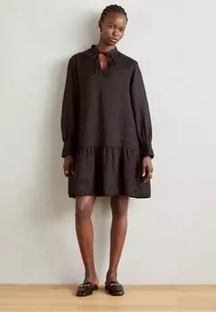 Дневное платье Dress Easy Hanger Neckline With Tape Detail Marc O'Polo, черное