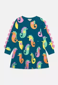 Дневное платье DRESS GIRL PRINTED SEAHORSES Stella McCartney Kids, цвет dark blue