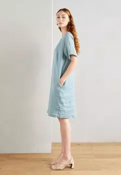 Дневное платье Dress Sportiv Style Slightly Egg Shaped Raglan Sleeve Construction Pockets Marc O'Polo, нежно-бирюзовый