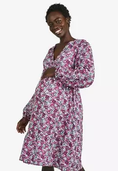 Дневное платье FLORAL MATERNITY REGULAR FIT JoJo Maman Bb, синий