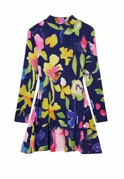 Дневное платье FLORAL PERKINS Desigual, синий
