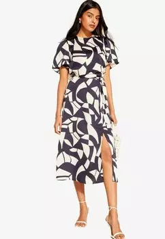 Дневное платье FLUTTER SLEEVE PRINTED MIDI SUMMER Friends Like These, синий