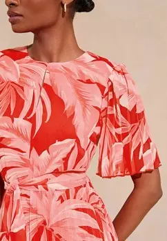 Дневное платье FLUTTER SLEEVE REGULAR FIT Lipsy, розовый