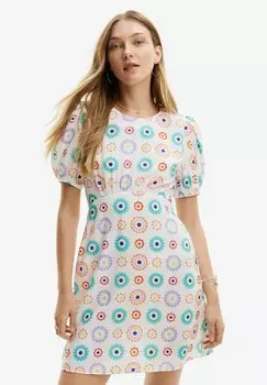 Дневное платье GEOMETRIC SHORT Desigual, белый