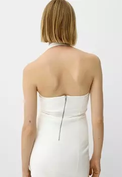 Дневное платье HALTER NECK Bershka, белый