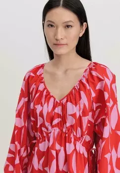 Дневное платье hessnatur, красный