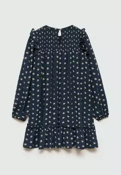 Дневное платье ISA Mango Kids, темно-синий