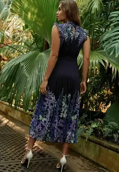 Дневное платье KEW COLLECTION PLEATED RUFFLE REGULAR FIT Next, синий