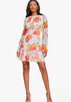 Дневное платье KEYHOLE ROUND NECK REGULAR FIT Lipsy, белый