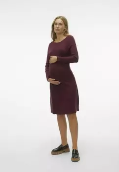 Дневное платье KLEID VMMNANCY LS BOATNECK GA EXC Vero Moda, цвет Mottled Dark Red