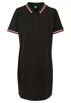 Дневное платье Ladies Polo Dress Urban Classics, черное