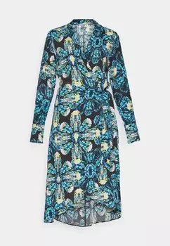 Дневное платье LEA WRAP MIDI DRESS Colourful Rebel, светло-голубой