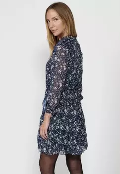 Дневное платье LONG SLEEVE Koroshi, темно-синий