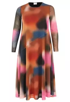 Дневное платье LONG SLEEVE PRINT Yoek, цвет Cognac