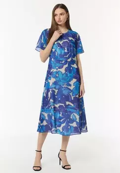 Дневное платье MIDI AUS WEBWARE comma, светло-голубой