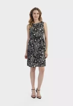 Дневное платье MIDI MIT RETRO-PRINT usha, черный