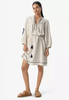 Дневное платье MIDI-MIT STICKEREI Sissy-Boy, бежевый