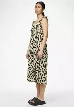 Дневное платье MIDI PCLUNA Pieces, кремовый