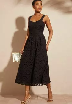 Дневное платье MIDI REGULAR FIT Love & Roses, черный