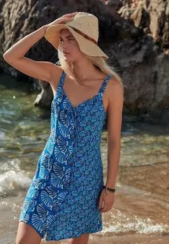 Дневное платье MINI TIE FRONT Next, синий