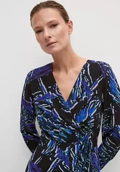 Дневное платье MIT ALLOVER-MUSTER comma, черный