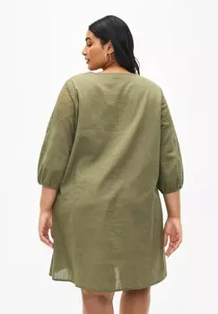 Дневное платье MIT DETAILS Zizzi, темно-зеленый