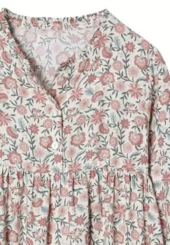 Дневное платье MIT KNOPFLEISTE VORN Vertbaudet, кремовый