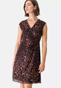 Дневное платье MIT LEOPRINT zero, коричневый