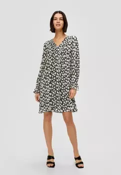 Дневное платье MIT V-AUSSCHNITT s.Oliver BLACK LABEL, черный