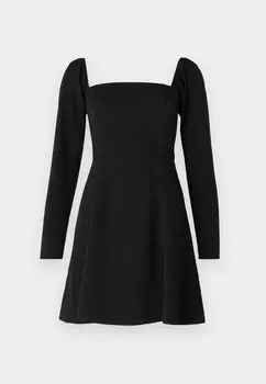Дневное платье PORTRAIT MINI DRESS Abercrombie & Fitch, черный