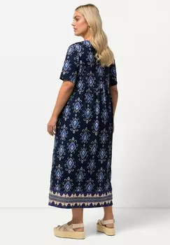 Дневное платье PRINT SHORT SLEEVE Ulla Popken, темно-синий