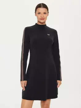 Дневное платье regular fit Ea7 Emporio Armani, черный