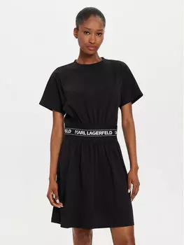 Дневное платье regular fit Karl Lagerfeld, черный
