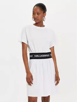 Дневное платье regular fit Karl Lagerfeld, белый