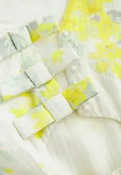 Дневное платье Regular Fit Laura Ashley, желто-белое