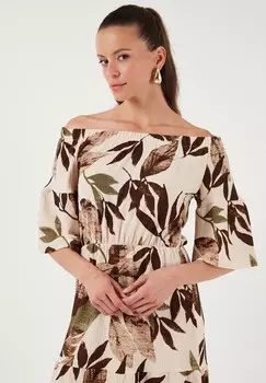 Дневное платье REGULAR FIT LELA, коричневый