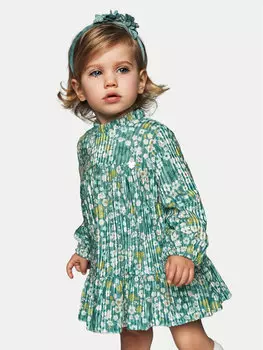 Дневное платье regular fit Mayoral, зеленый