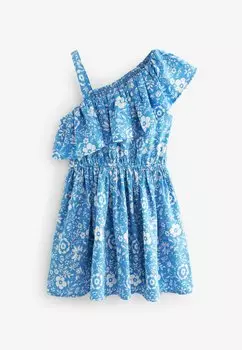 Дневное платье Regular Fit Next, синее с цветочным принтом