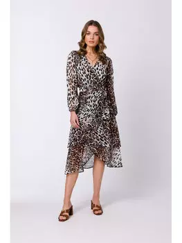 Дневное платье regular fit Stylove, коричневый