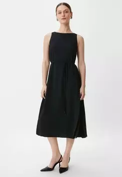 Дневное платье RMELLOSES MIDI AUS CRPE comma, черный