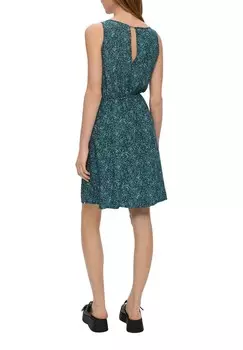 Дневное платье RMELLOSES MIT CUT-OUT QS, бирюзовый