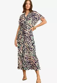 Дневное платье RUCHED SHOULDER BELTED MIDI REGULAR FIT Love & Roses, синий